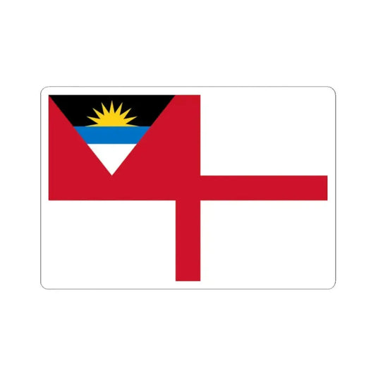 Coastguard Ensign of Antigua and Barbuda (Antigua and Barbuda) STICKER Vinyl Kiss-Cut Decal 2 Inch White - The Sticker Space
