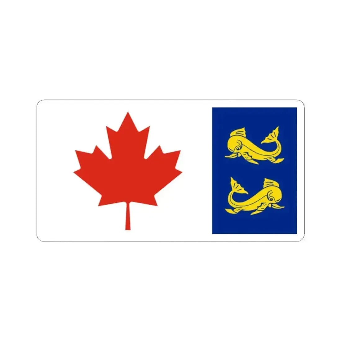 Coastguard Flag of Canada (Canada) STICKER Vinyl Kiss-Cut Decal 2 Inch White - The Sticker Space