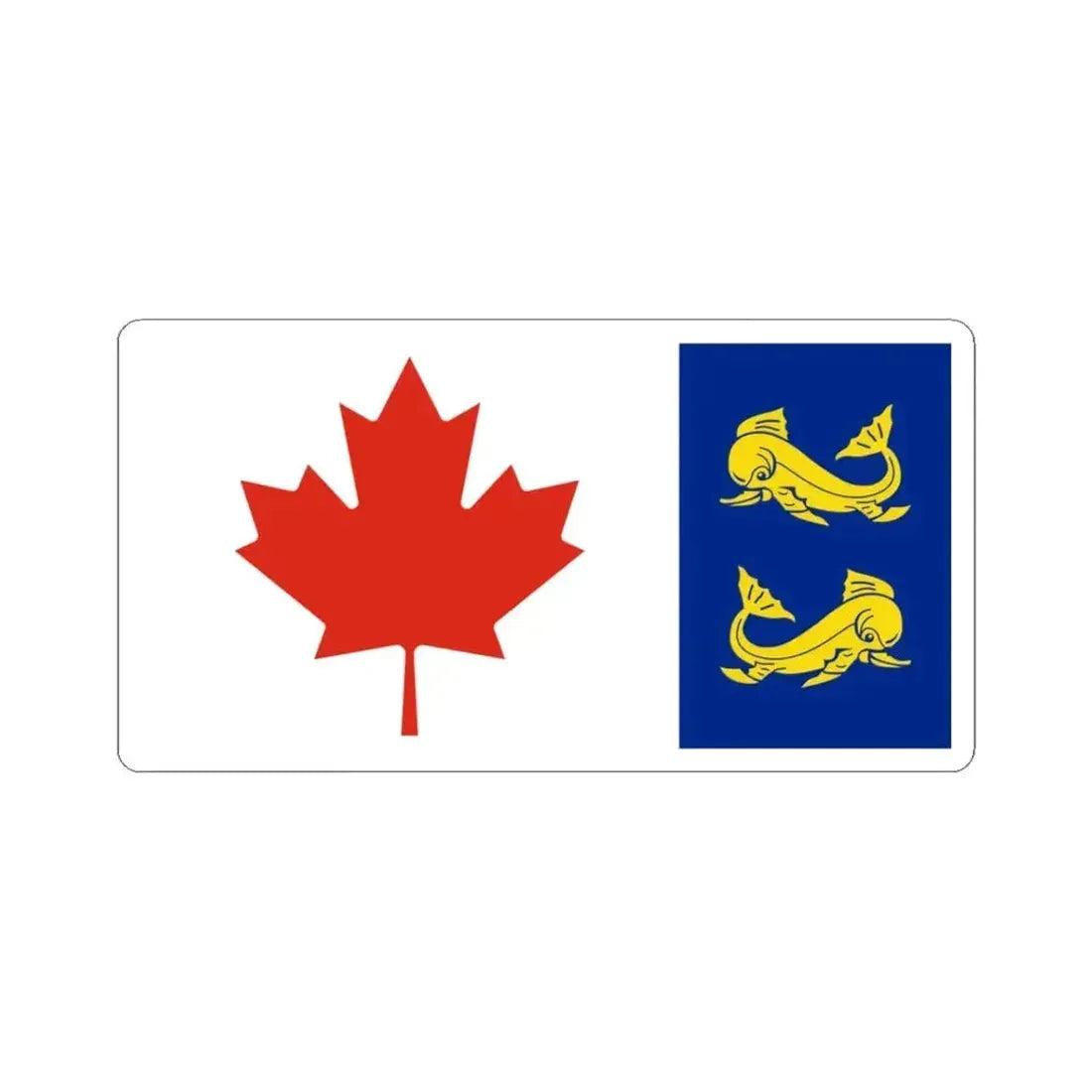 Coastguard Flag of Canada (Canada) STICKER Vinyl Kiss-Cut Decal 3 Inch White - The Sticker Space