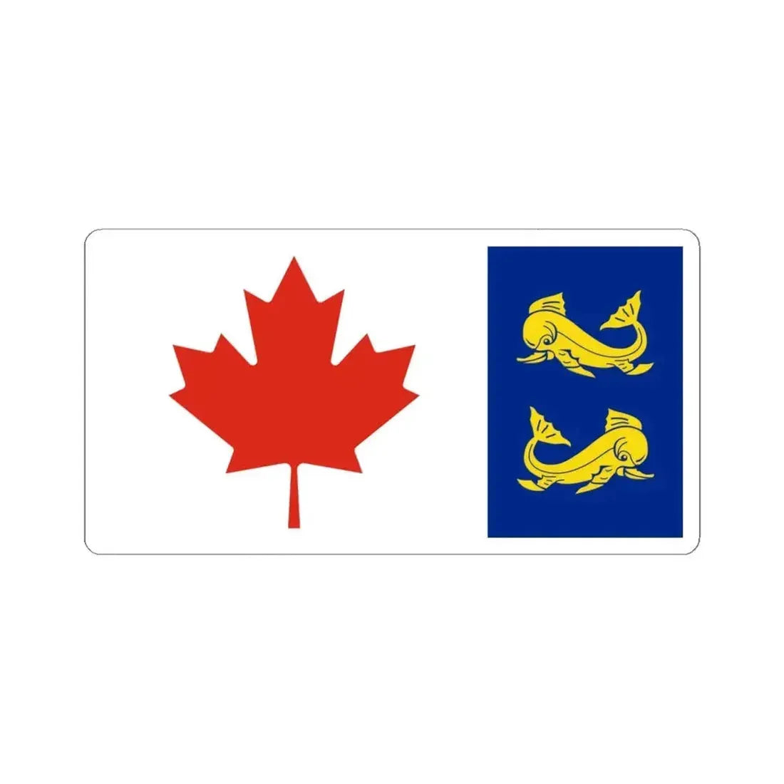 Coastguard Flag of Canada (Canada) STICKER Vinyl Kiss-Cut Decal 4 Inch White - The Sticker Space