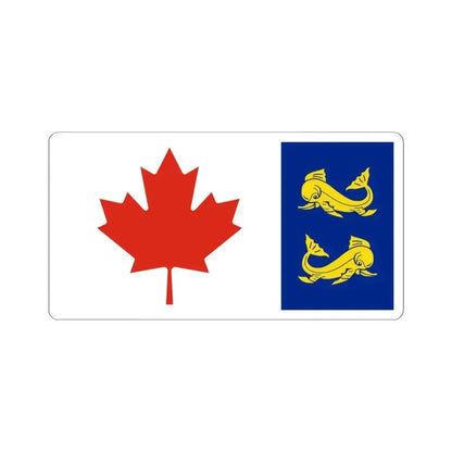 Coastguard Flag of Canada (Canada) STICKER Vinyl Kiss-Cut Decal 4 Inch White - The Sticker Space