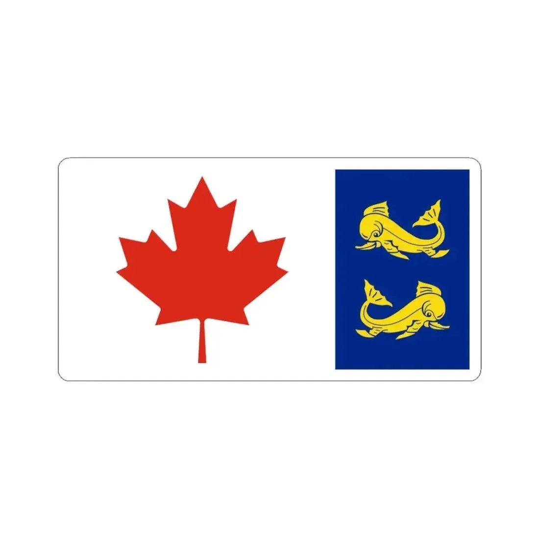 Coastguard Flag of Canada (Canada) STICKER Vinyl Kiss-Cut Decal 6 Inch White - The Sticker Space