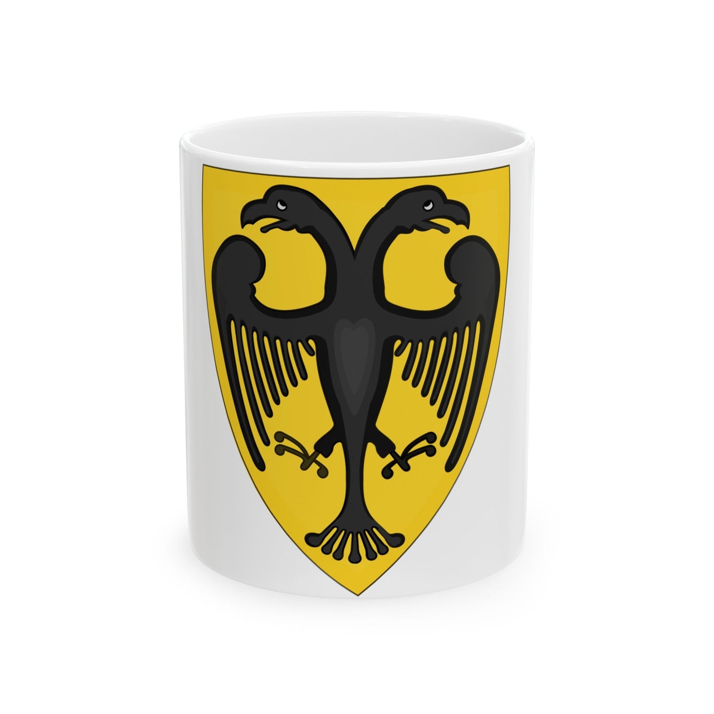 Coat and Shield of Arms of Otto IV, Holy Roman Emperor - White Coffee Mug-11oz-The Sticker Space