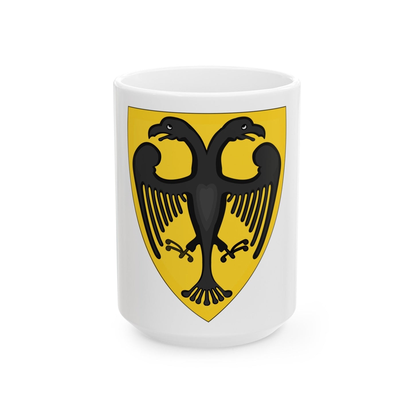 Coat and Shield of Arms of Otto IV, Holy Roman Emperor - White Coffee Mug-15oz-The Sticker Space