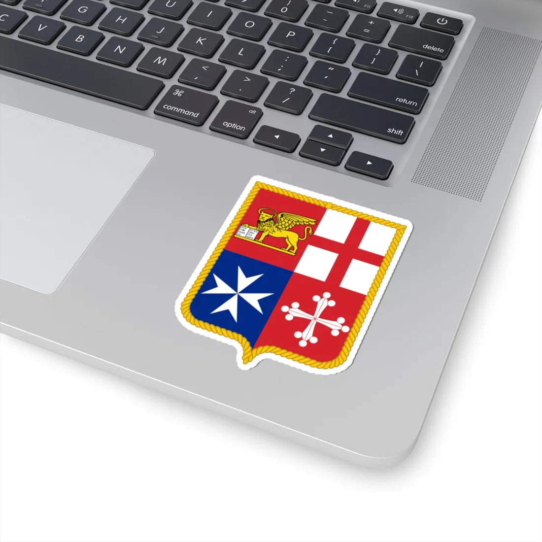 Coat of arm of Italy Civil ensign (Italy) (Coat of Arms) STICKER Vinyl Kiss-Cut Decal - The Sticker Space