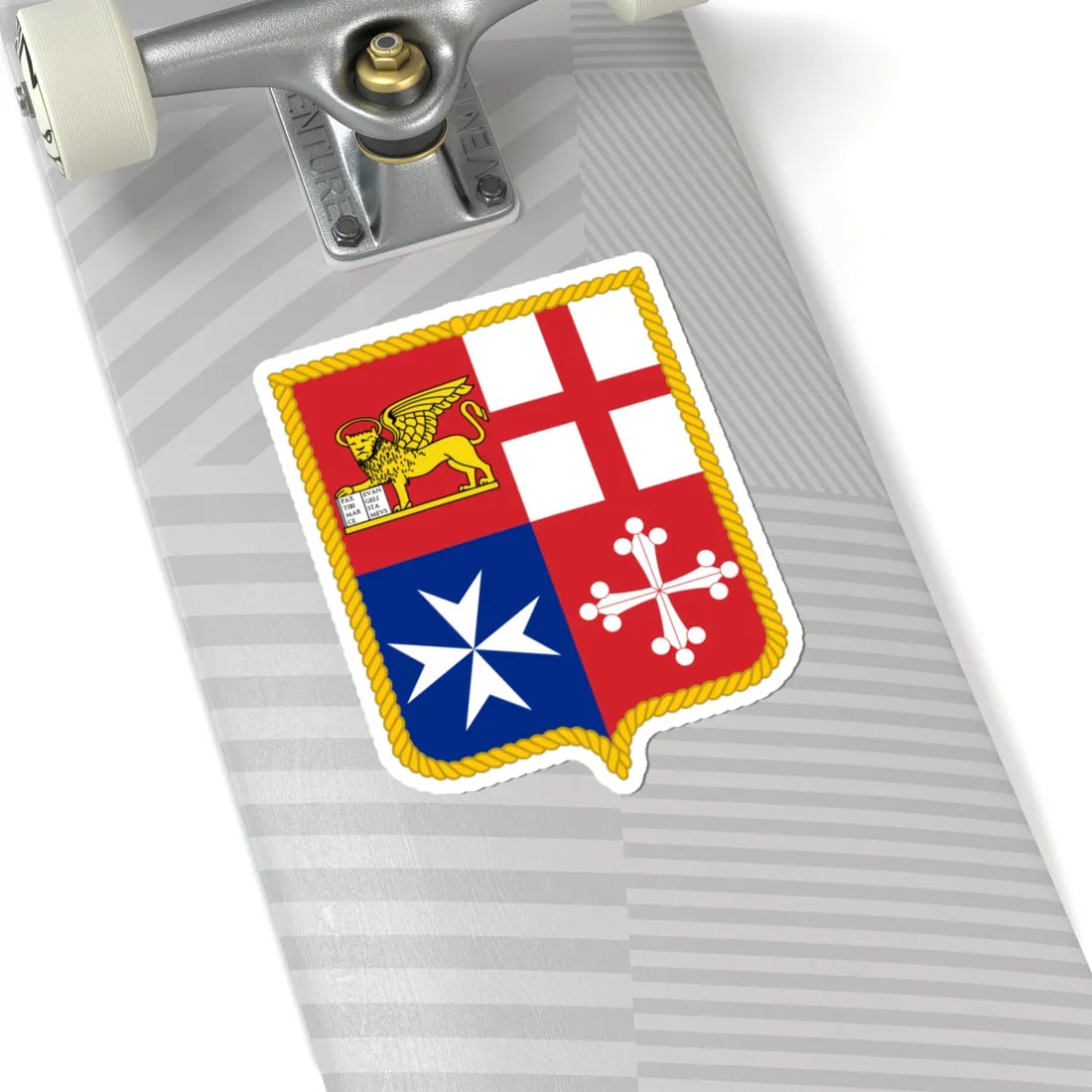 Coat of arm of Italy Civil ensign (Italy) (Coat of Arms) STICKER Vinyl Kiss-Cut Decal - The Sticker Space