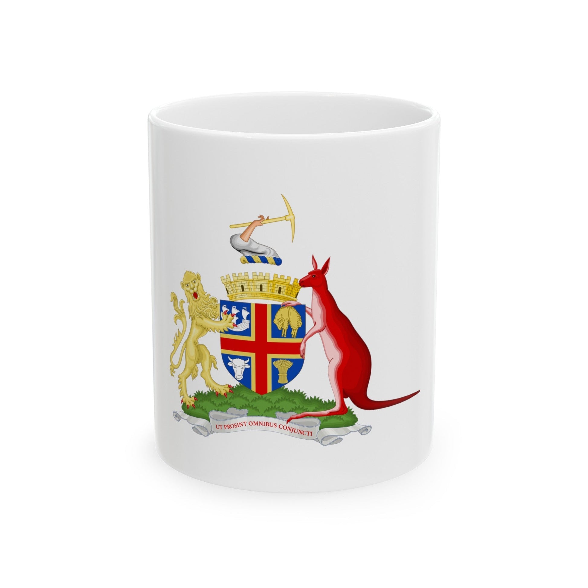 Coat of Arms Adelaida Australia - White Coffee Mug-11oz-The Sticker Space