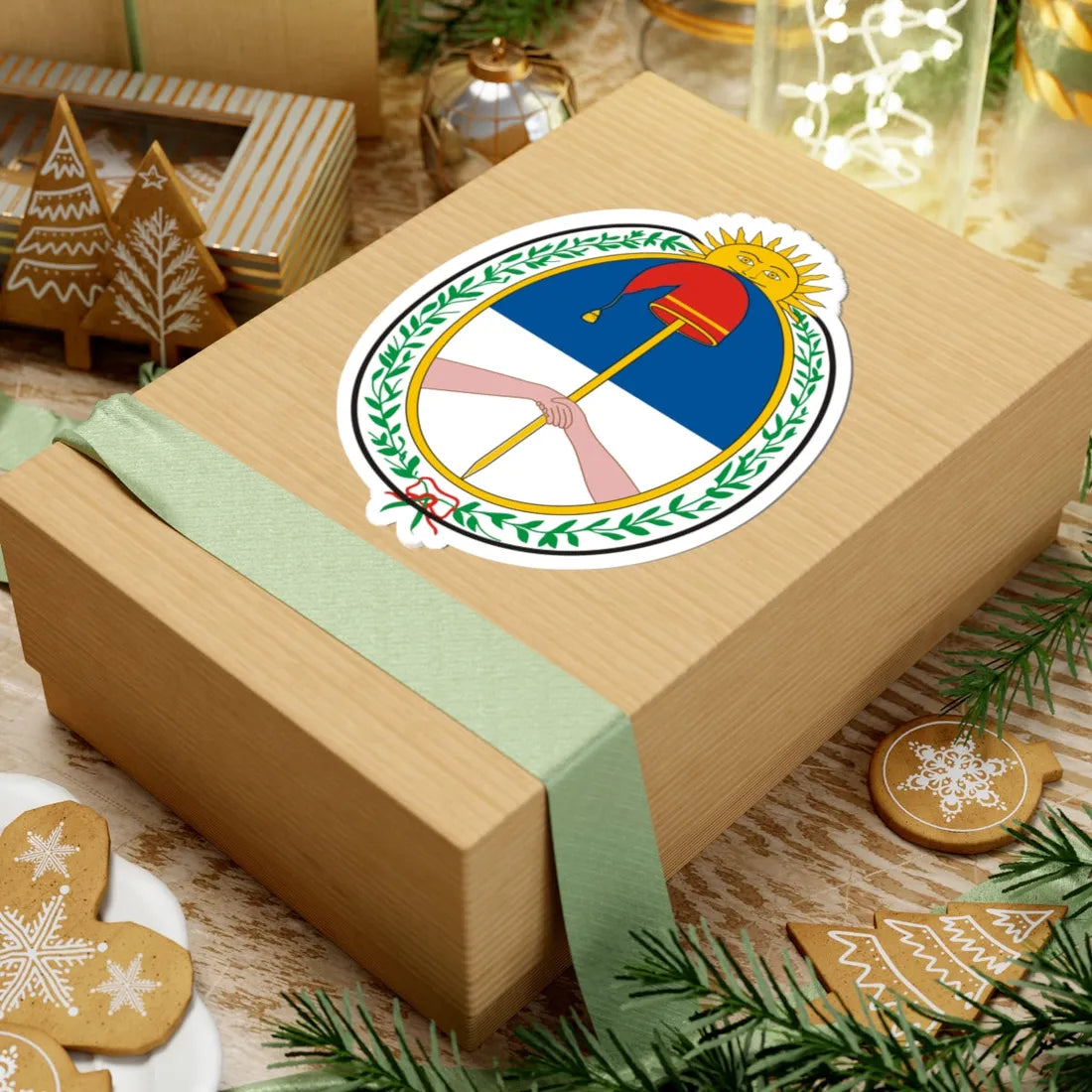 Coat of Arms Assembly of the Year XIII Civil Freedom flag version (Argentina) (Coat of Arms) STICKER Vinyl Kiss-Cut Decal - The Sticker Space