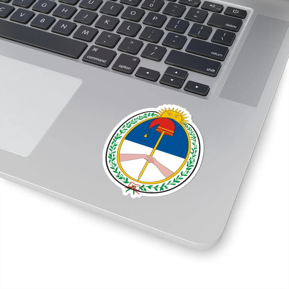 Coat of Arms Assembly of the Year XIII Civil Freedom flag version (Argentina) (Coat of Arms) STICKER Vinyl Kiss-Cut Decal - The Sticker Space