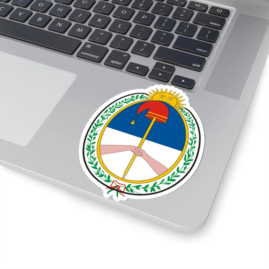 Coat of Arms Assembly of the Year XIII Civil Freedom flag version (Argentina) (Coat of Arms) STICKER Vinyl Kiss-Cut Decal - The Sticker Space