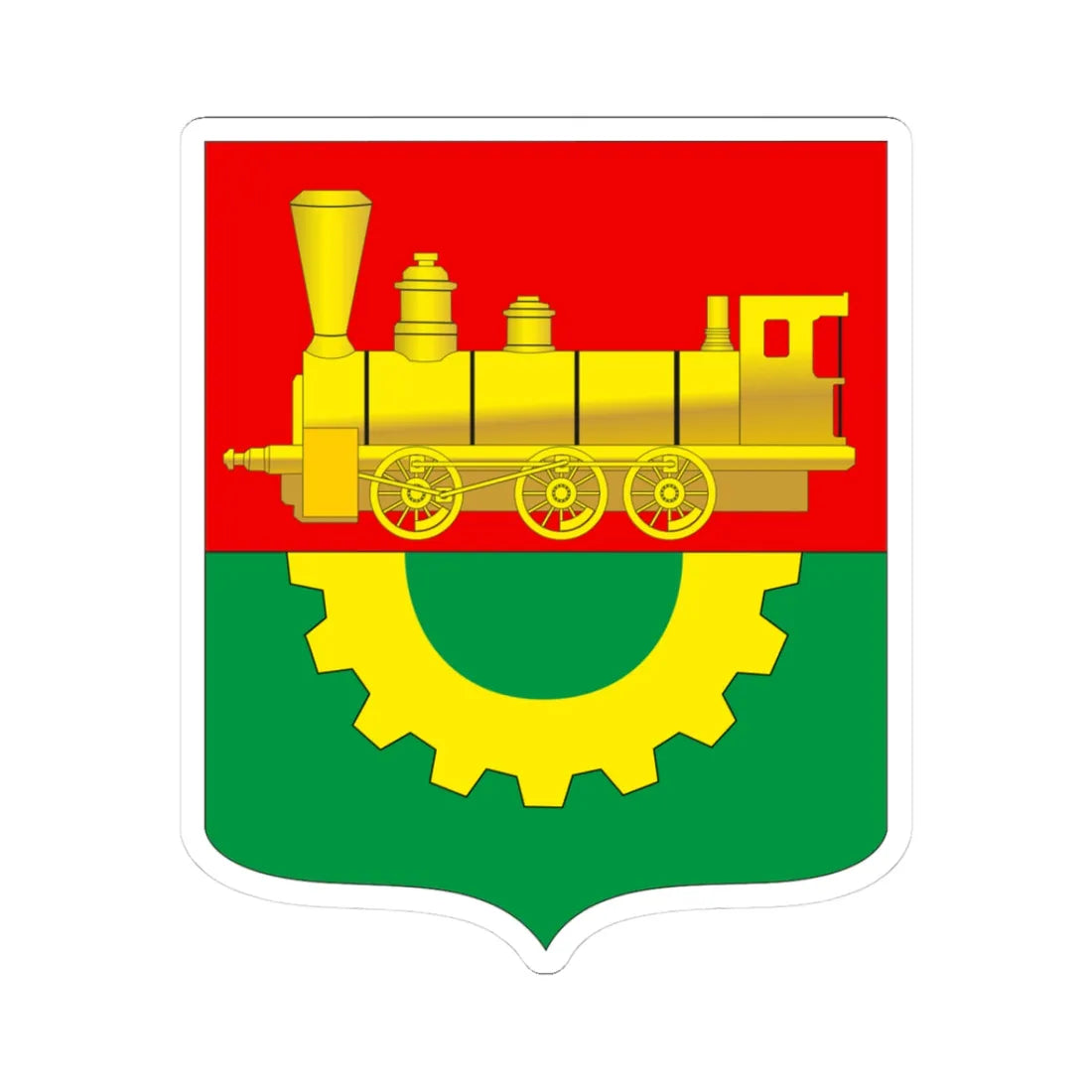 Coat of arms Baranavičy (Belarus) (Coat of Arms) STICKER Vinyl Kiss-Cut Decal 3 Inch White - The Sticker Space