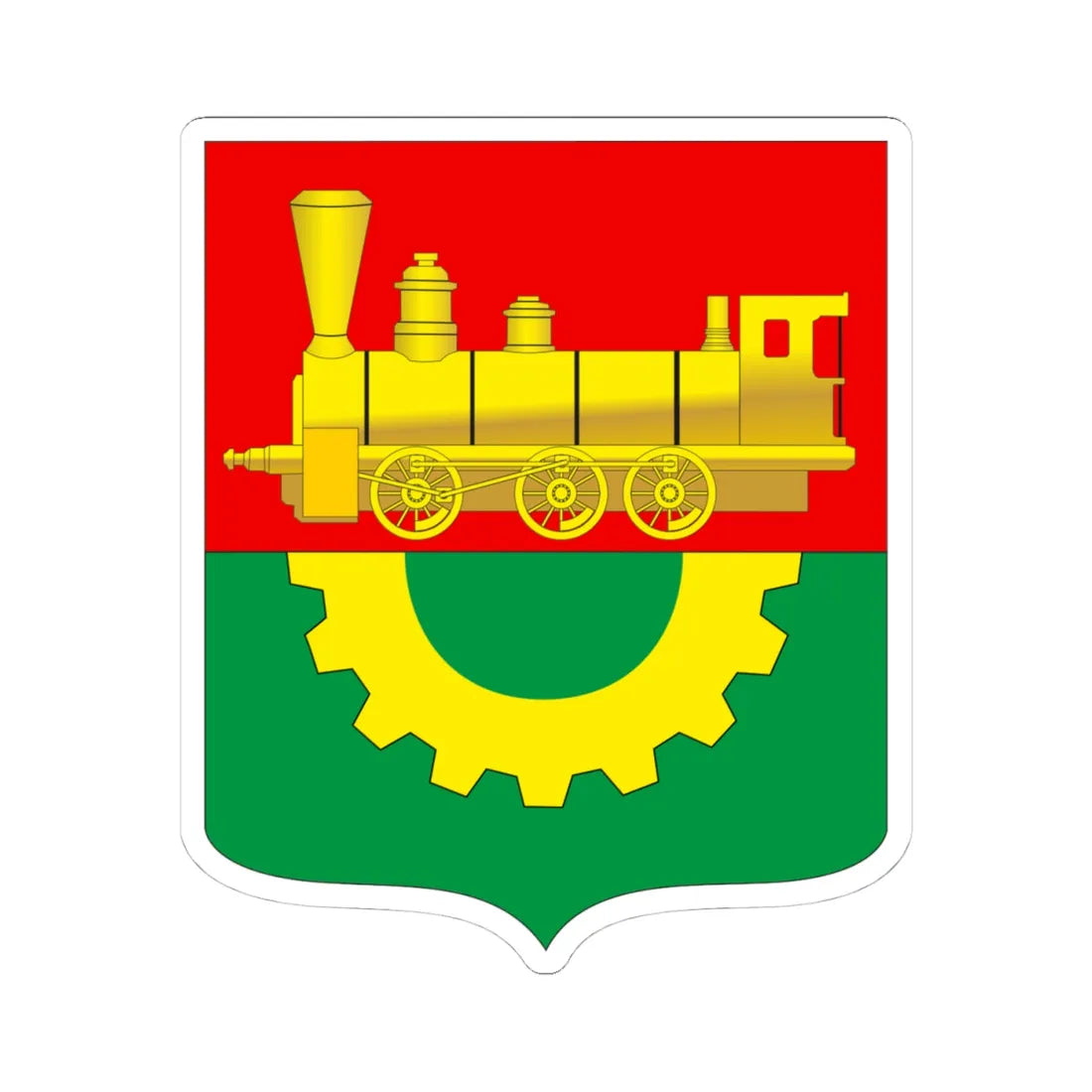 Coat of arms Baranavičy (Belarus) (Coat of Arms) STICKER Vinyl Kiss-Cut Decal 4 Inch White - The Sticker Space