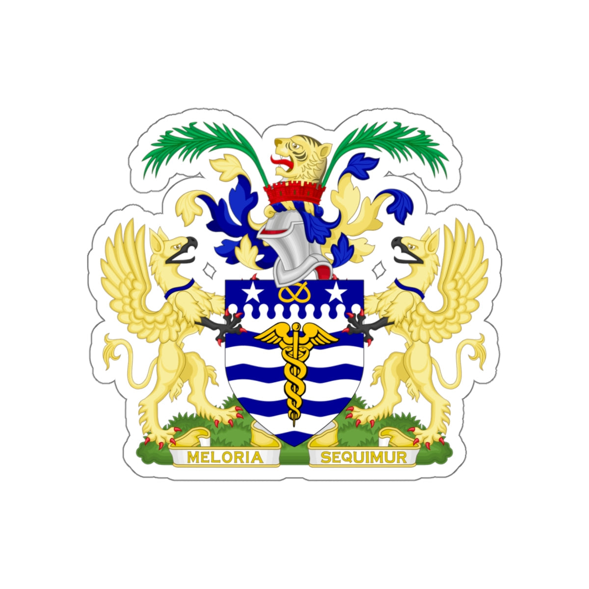 Coat of Arms Brisbane Australia STICKER Vinyl Die-Cut Decal-White-The Sticker Space