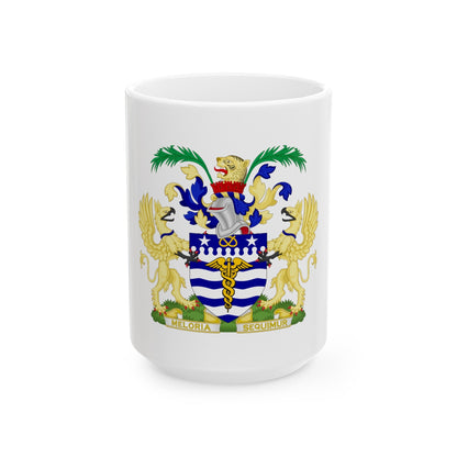 Coat of Arms Brisbane Australia - White Coffee Mug-15oz-The Sticker Space