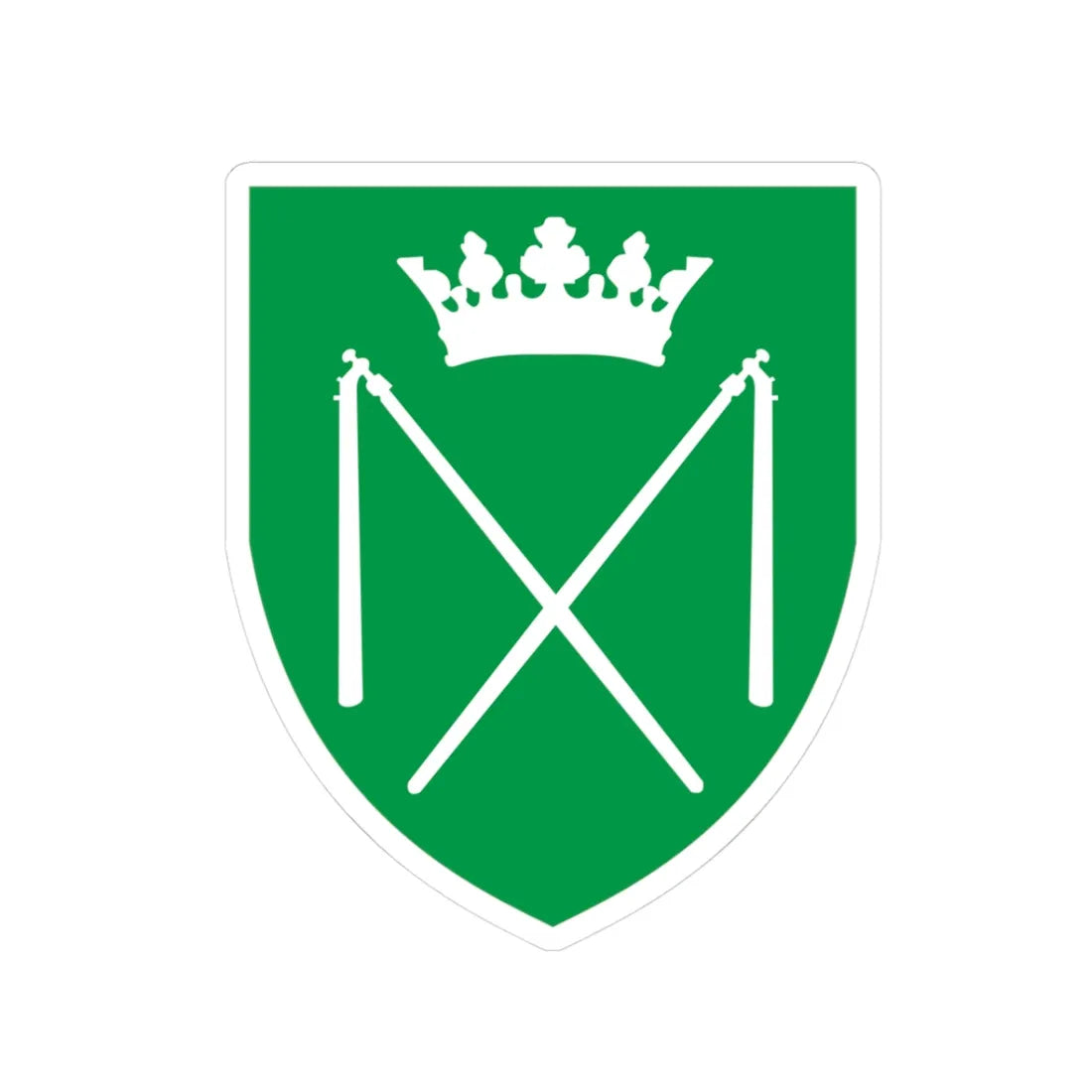 Coat of arms Brønderslev (Denmark) (Coat of Arms) STICKER Vinyl Kiss-Cut Decal 3 Inch White - The Sticker Space