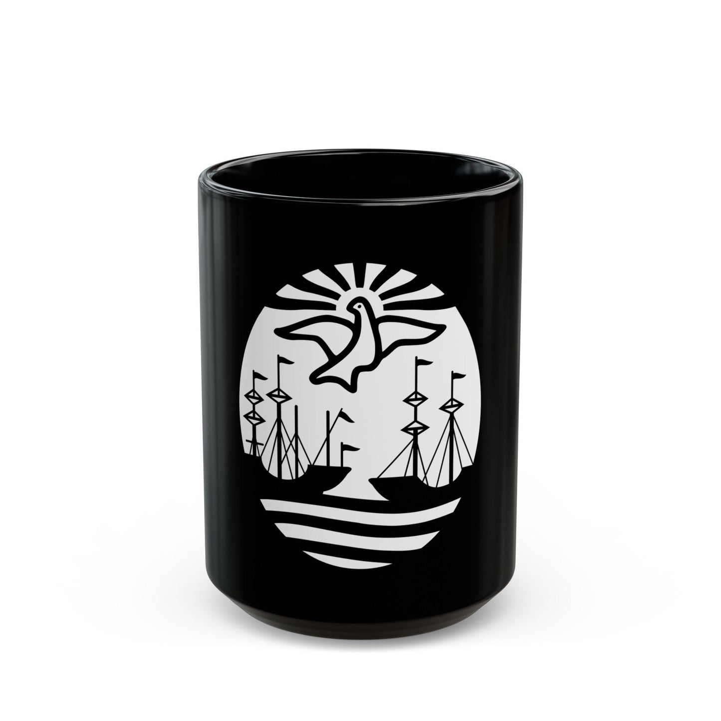 Coat of Arms Buenos Aires Argentina - Black Coffee Mug-15oz-The Sticker Space