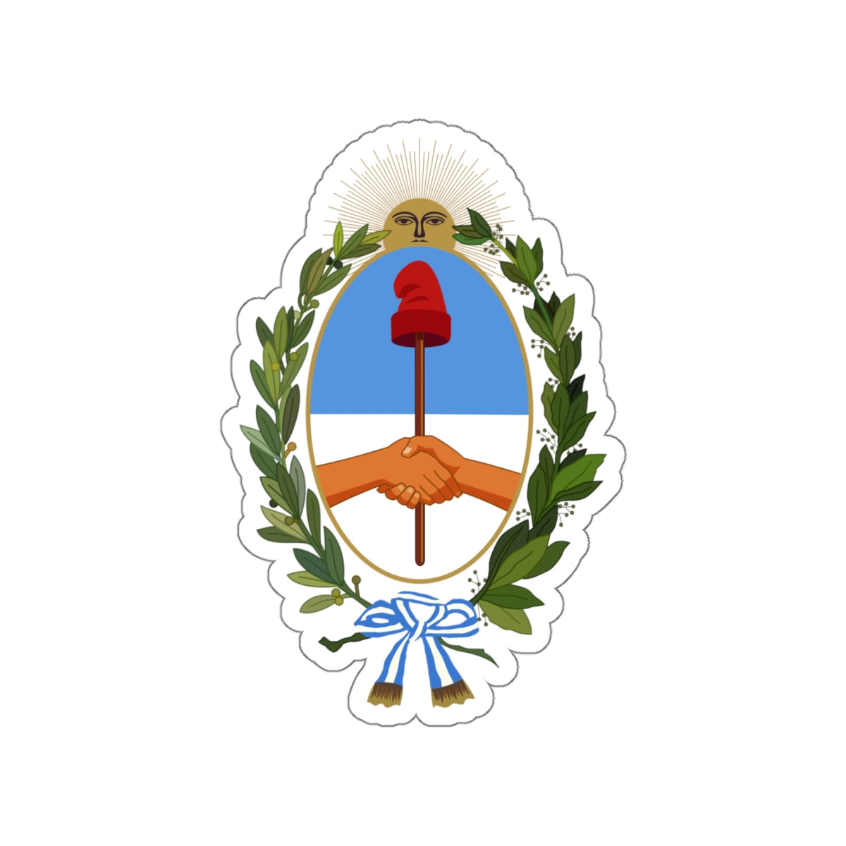 Coat of Arms Buenos Aires Province Argentina STICKER Vinyl Die-Cut Decal-White-The Sticker Space