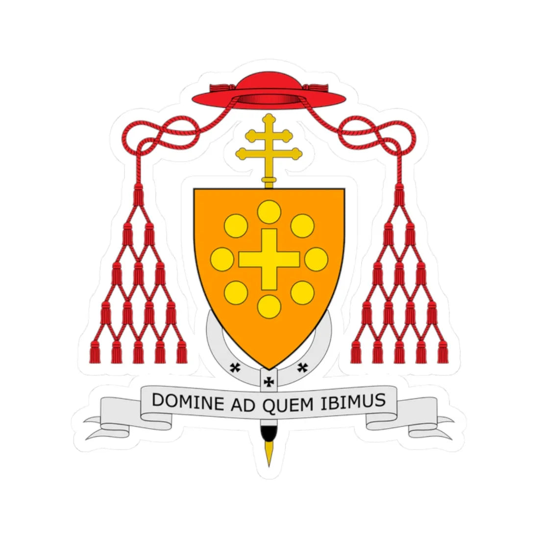 Coat of Arms card. T. A. Sarr (Senegal) (Coat of Arms) STICKER Vinyl Kiss-Cut Decal 2 Inch White - The Sticker Space