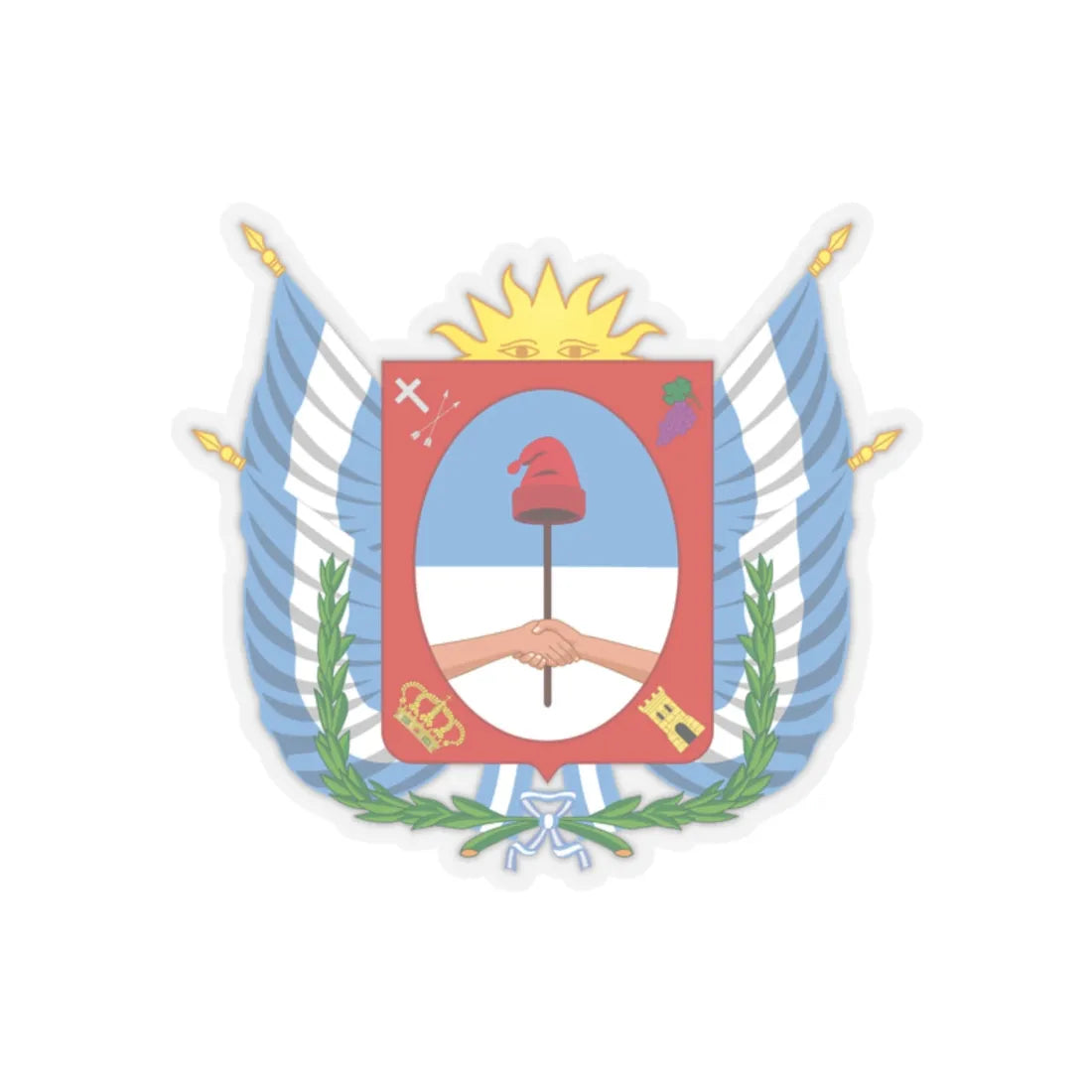 Coat of Arms Catamarca Argentina - STICKER Vinyl Kiss-Cut Decal 2 Inch Transparent - The Sticker Space