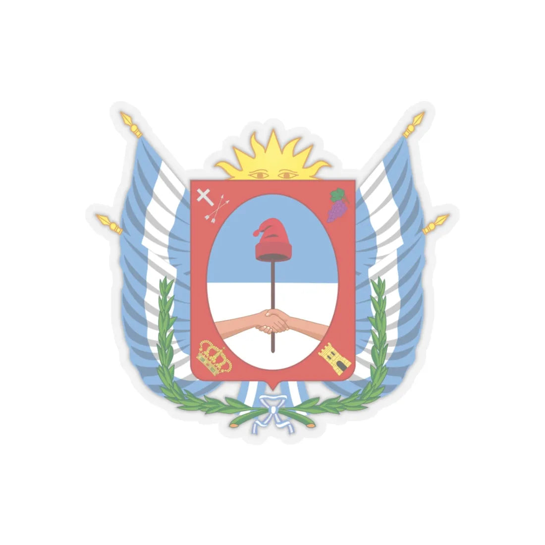 Coat of Arms Catamarca Argentina - STICKER Vinyl Kiss-Cut Decal 3 Inch Transparent - The Sticker Space