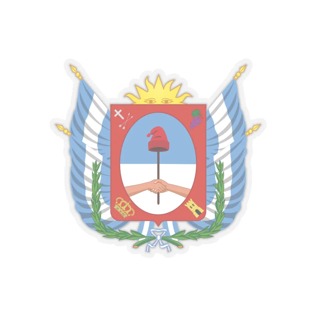 Coat of Arms Catamarca Argentina - STICKER Vinyl Kiss-Cut Decal 4 Inch Transparent - The Sticker Space