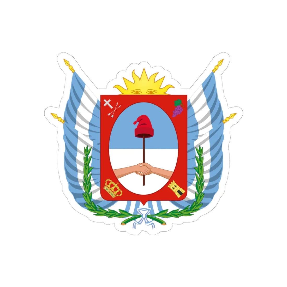 Coat of Arms Catamarca Argentina - STICKER Vinyl Kiss-Cut Decal 4 Inch White - The Sticker Space
