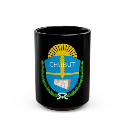 Coat of Arms Chubut Argentina - Black Coffee Mug-15oz-The Sticker Space