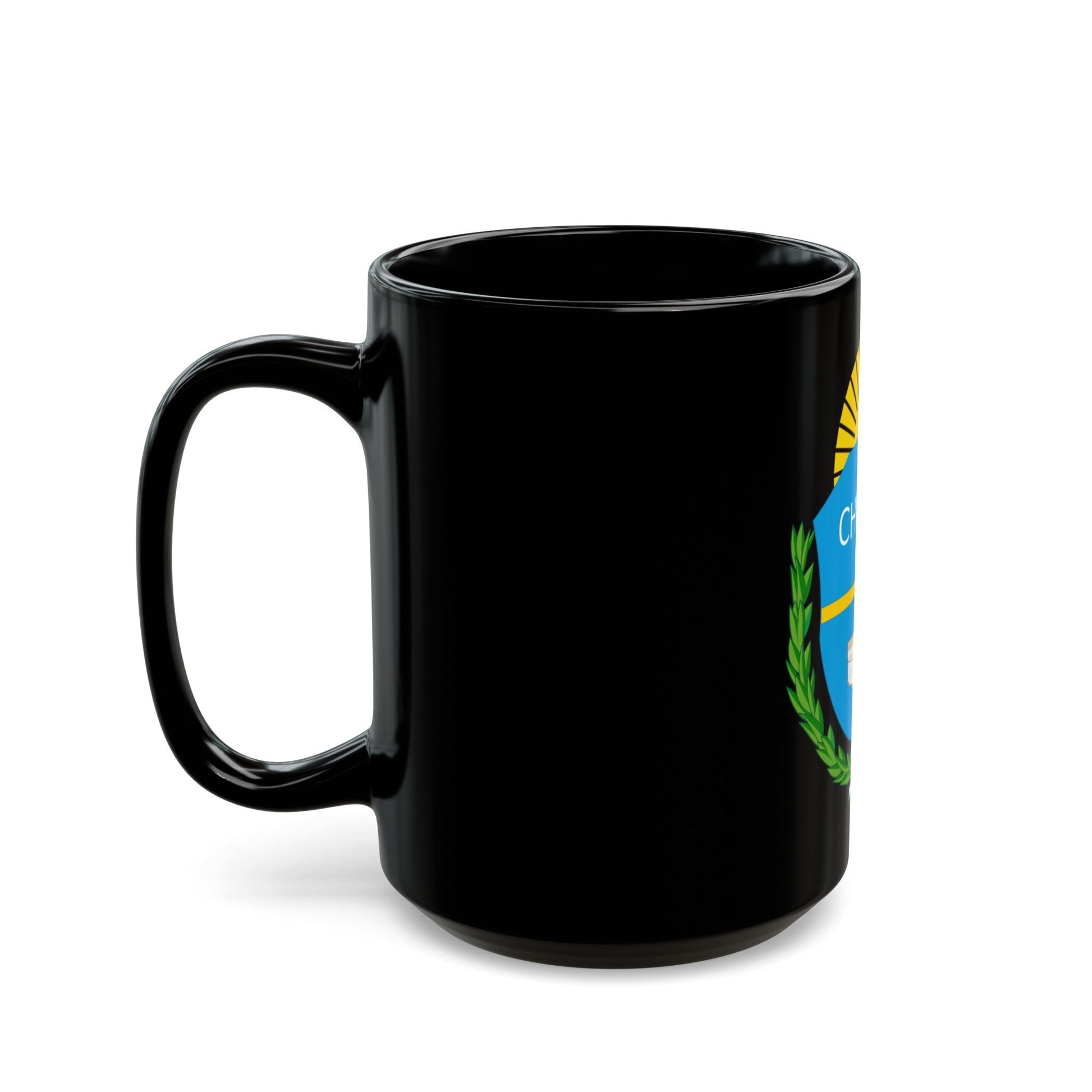 Coat of Arms Chubut Argentina - Black Coffee Mug-The Sticker Space