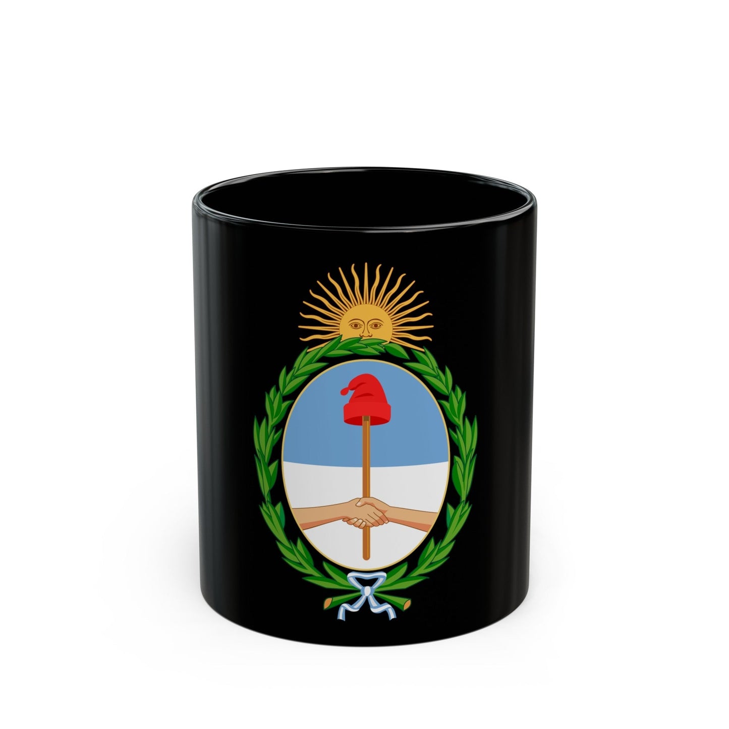 Coat of Arms Coat of arms of Argentina Argentina - Black Coffee Mug-11oz-The Sticker Space