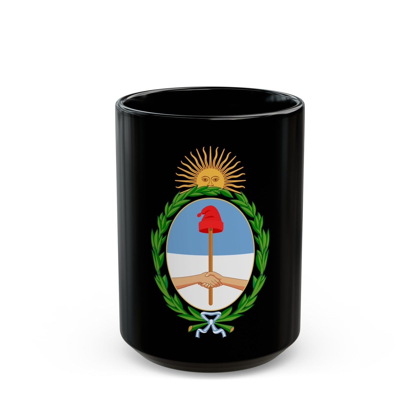 Coat of Arms Coat of arms of Argentina Argentina - Black Coffee Mug-15oz-The Sticker Space