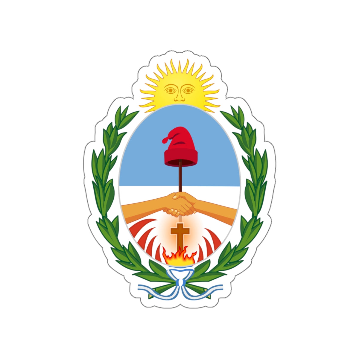 Coat of Arms Corrientes Argentina STICKER Vinyl Die-Cut Decal-White-The Sticker Space