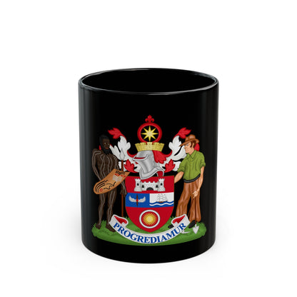 Coat of Arms Darwin Australia - Black Coffee Mug-11oz-The Sticker Space