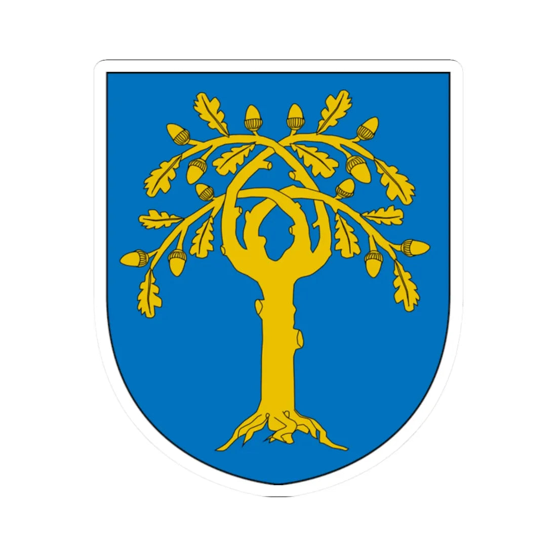 Coat of arms Della Rovere (Italy) (Coat of Arms) STICKER Vinyl Kiss-Cut Decal 2 Inch White - The Sticker Space