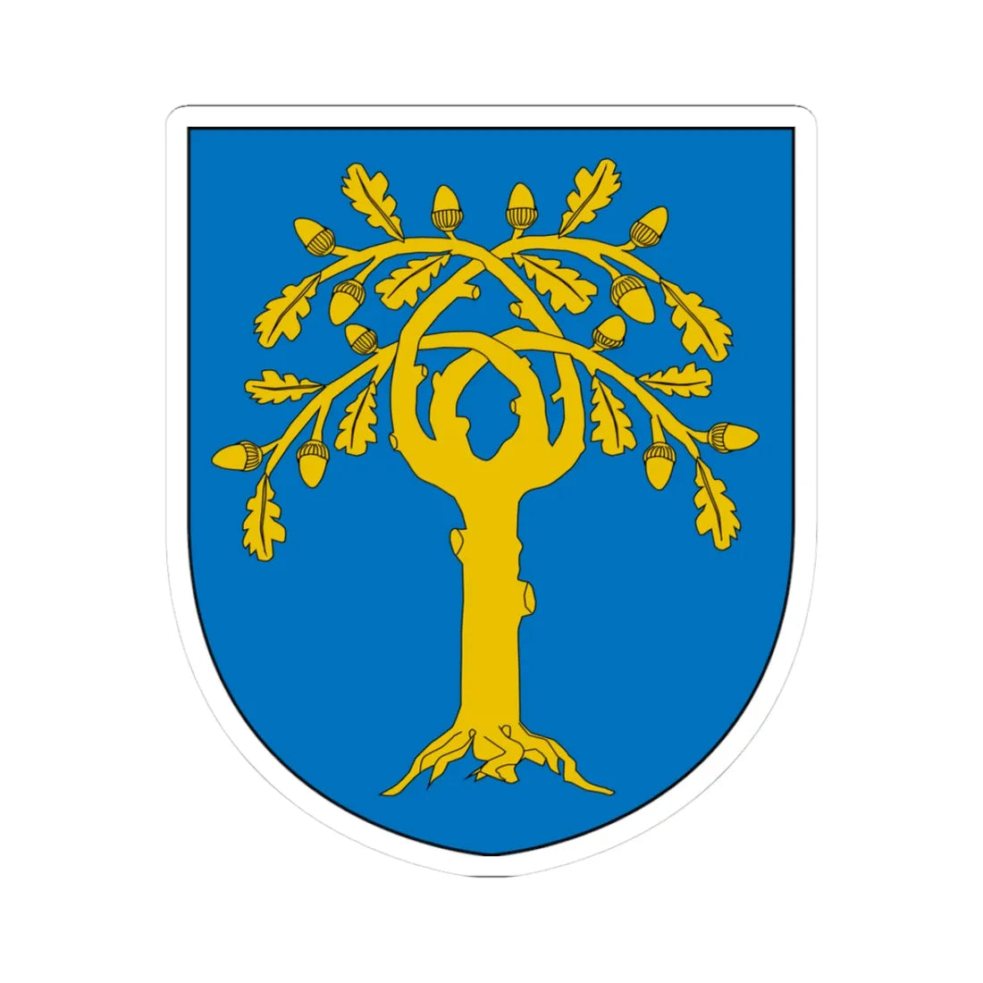 Coat of arms Della Rovere (Italy) (Coat of Arms) STICKER Vinyl Kiss-Cut Decal 3 Inch White - The Sticker Space