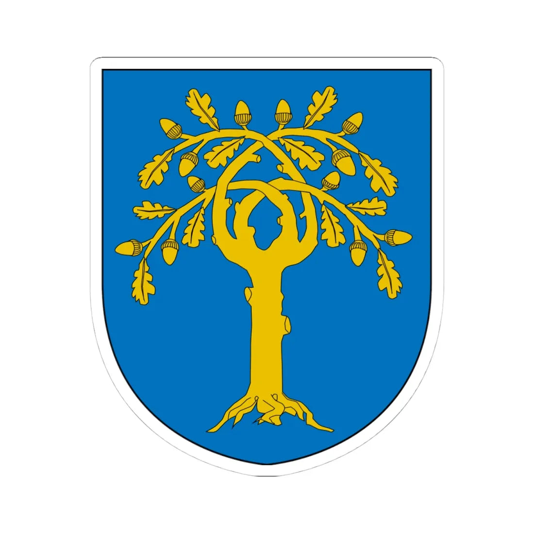 Coat of arms Della Rovere (Italy) (Coat of Arms) STICKER Vinyl Kiss-Cut Decal 4 Inch White - The Sticker Space