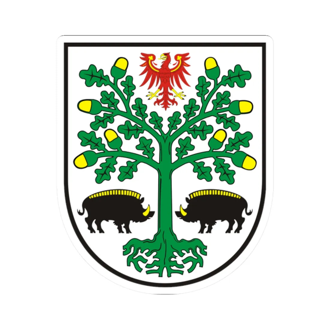 Coat of Arms Eberswalde (Germany) (Coat of Arms) STICKER Vinyl Kiss-Cut Decal 2 Inch White - The Sticker Space