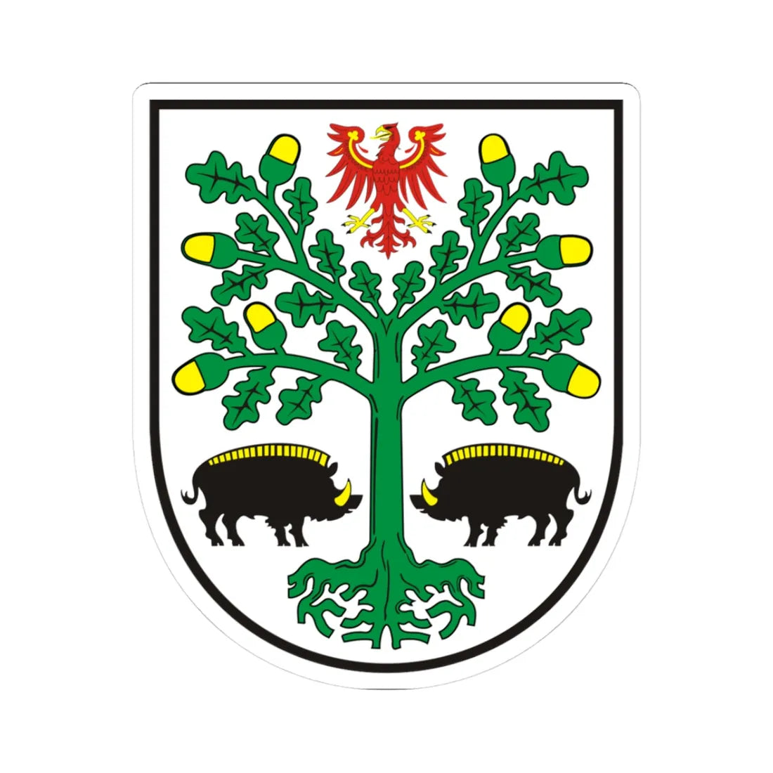 Coat of Arms Eberswalde (Germany) (Coat of Arms) STICKER Vinyl Kiss-Cut Decal 3 Inch White - The Sticker Space