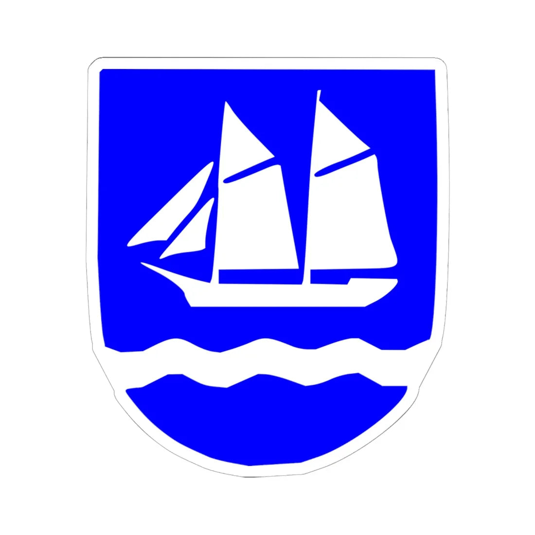 Coat of arms Emmaste (Estonia) (Coat of Arms) STICKER Vinyl Kiss-Cut Decal 6 Inch White - The Sticker Space