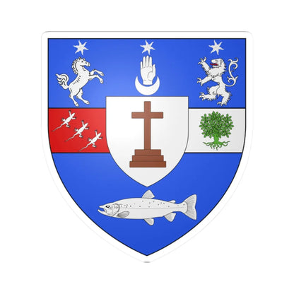 Coat of arms family-sept ir OCahan Keane (Ireland) (Coat of Arms) STICKER Vinyl Kiss-Cut Decal 2 Inch White - The Sticker Space