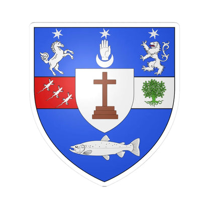 Coat of arms family-sept ir OCahan Keane (Ireland) (Coat of Arms) STICKER Vinyl Kiss-Cut Decal 3 Inch White - The Sticker Space