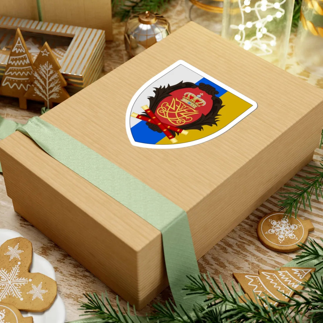 Coat of arms for 10th Regiment Denmark (Denmark) (Coat of Arms) STICKER Vinyl Kiss-Cut Decal - The Sticker Space