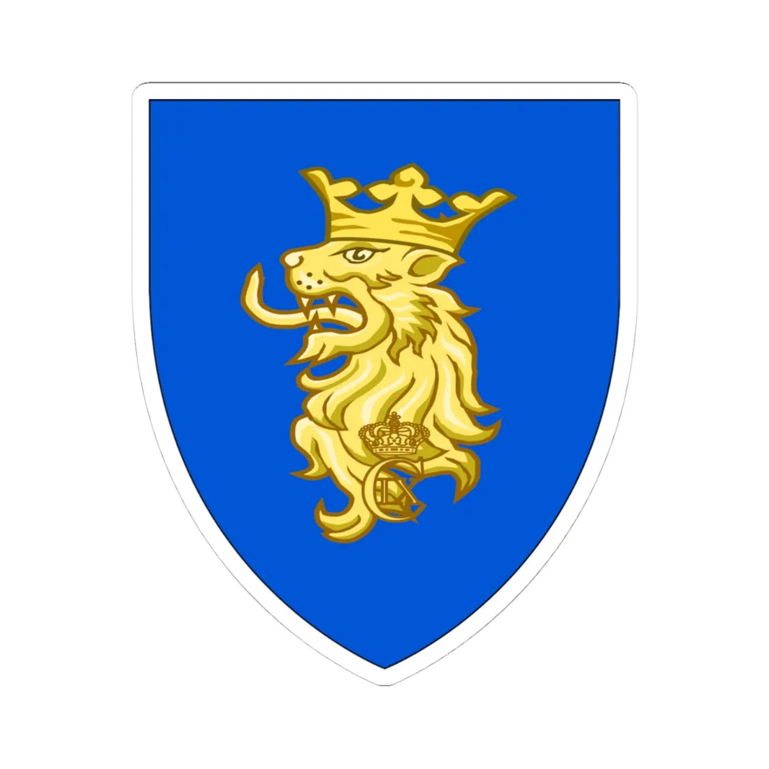 Coat of arms for 3rd Jutland Brigade (Denmark) (Coat of Arms) STICKER Vinyl Kiss-Cut Decal 4 Inch White - The Sticker Space