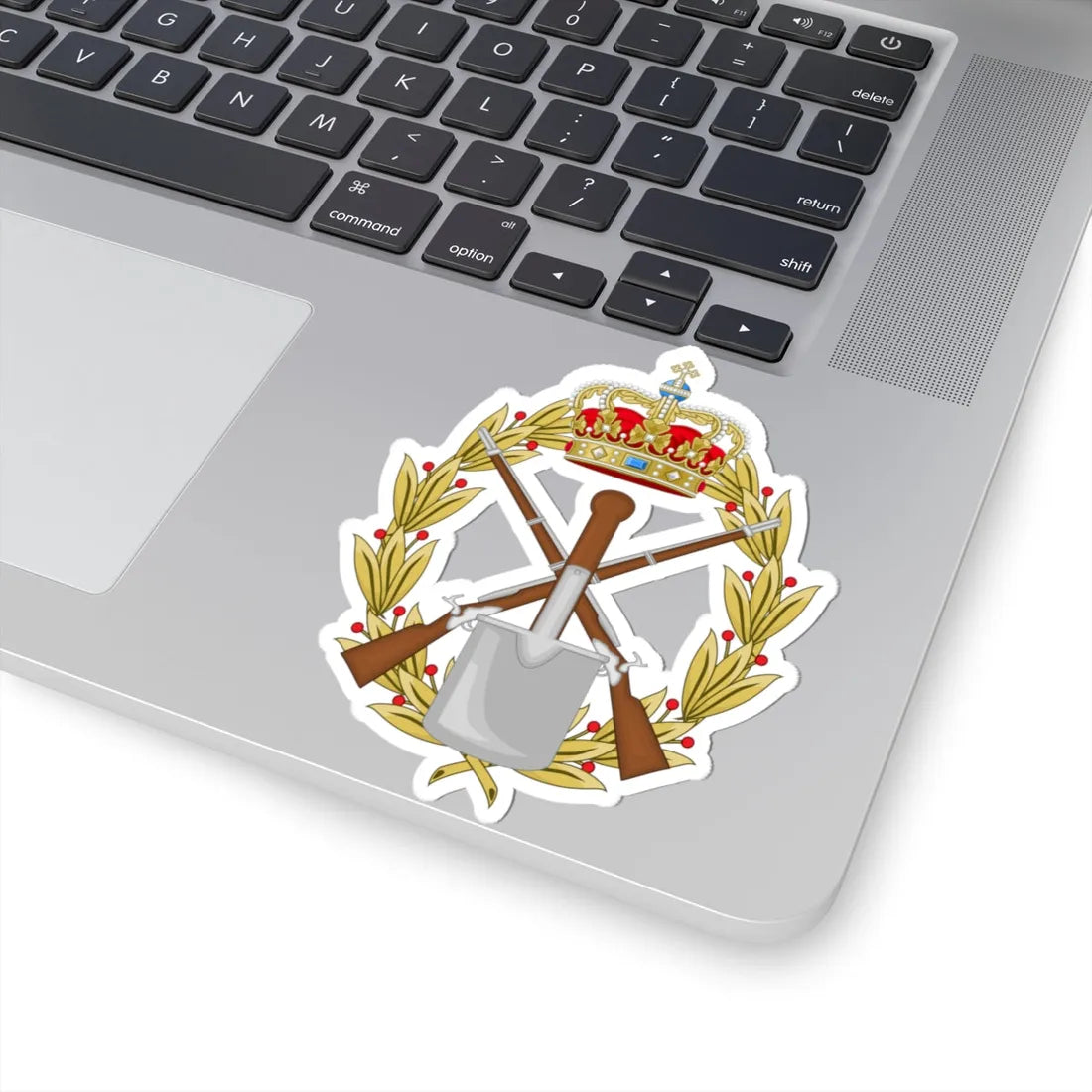 Coat of arms for Army NCO School Denmark (Denmark) (Coat of Arms) STICKER Vinyl Kiss-Cut Decal - The Sticker Space