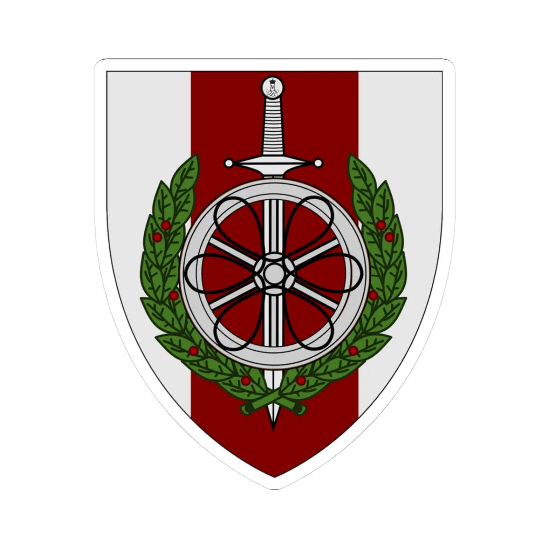 Coat of arms for DANILOG (Denmark) (Coat of Arms) STICKER Vinyl Kiss-Cut Decal 3 Inch White - The Sticker Space