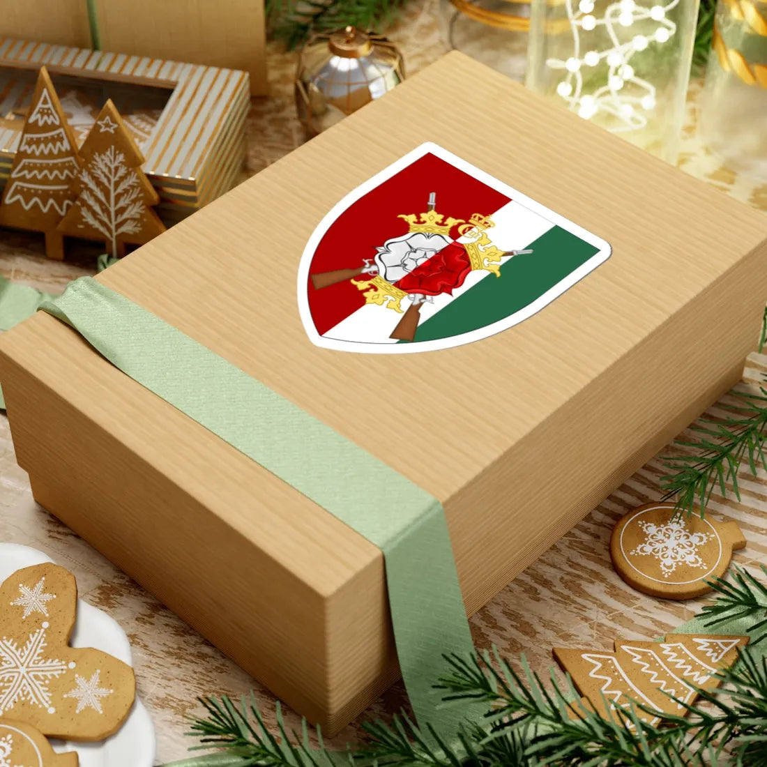 Coat of arms for Funen Rifle Regiment (Denmark) (Coat of Arms) STICKER Vinyl Kiss-Cut Decal - The Sticker Space