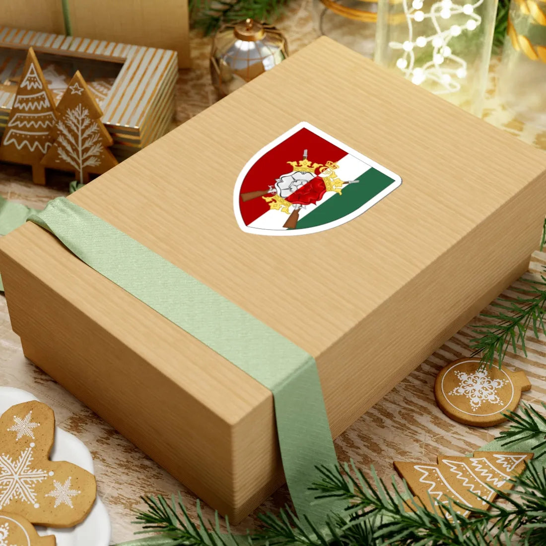 Coat of arms for Funen Rifle Regiment (Denmark) (Coat of Arms) STICKER Vinyl Kiss-Cut Decal - The Sticker Space