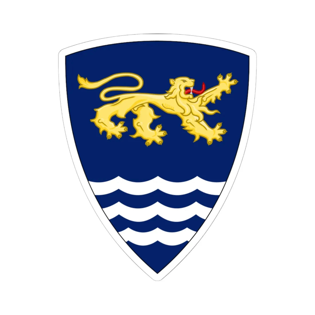 Coat of arms for Jutland Battle Group (Denmark) (Coat of Arms) STICKER Vinyl Kiss-Cut Decal 6 Inch White - The Sticker Space