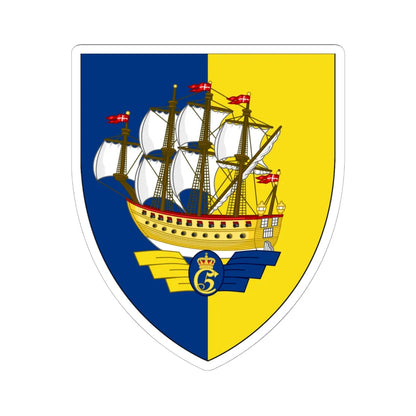 Coat of arms for Marine Regiment (Denmark) (Coat of Arms) STICKER Vinyl Kiss-Cut Decal 6 Inch White - The Sticker Space