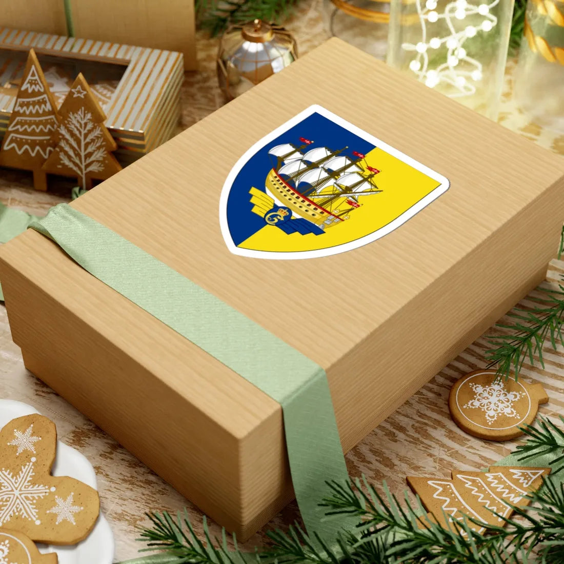 Coat of arms for Marine Regiment (Denmark) (Coat of Arms) STICKER Vinyl Kiss-Cut Decal - The Sticker Space