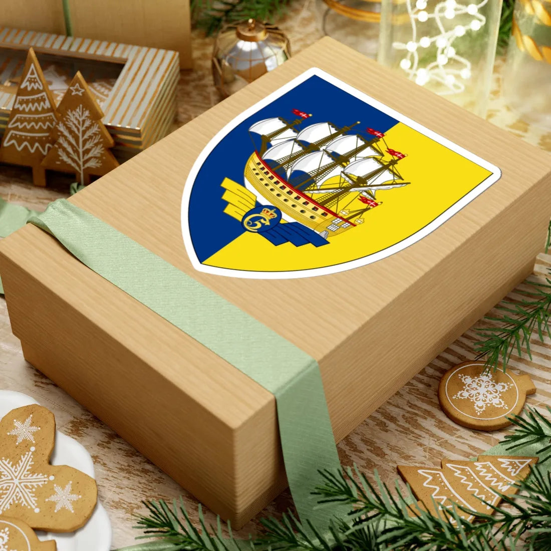 Coat of arms for Marine Regiment (Denmark) (Coat of Arms) STICKER Vinyl Kiss-Cut Decal - The Sticker Space